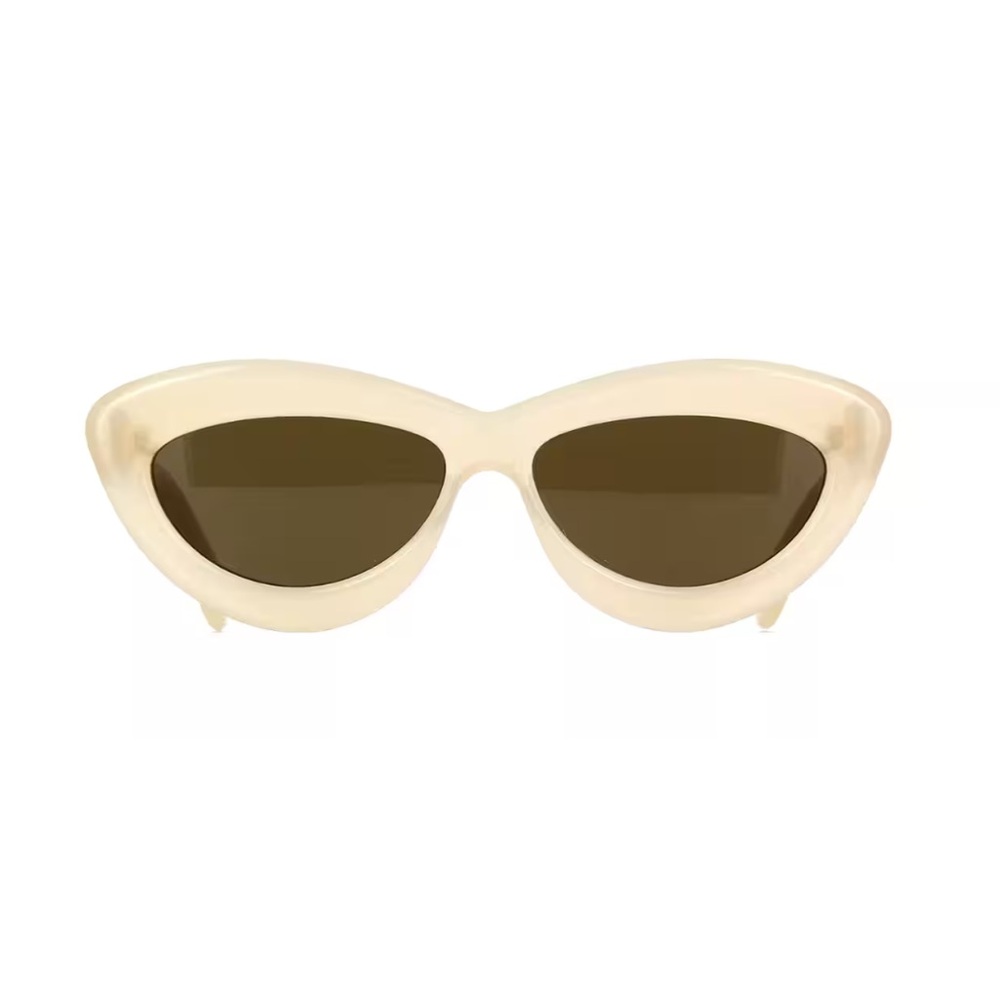 Loewe Cream and Black Cat-Eye Sunglasses